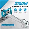 NONE Miscelatore Industriale ad Alta Potenza 2100W, Agitatore Elettrico a 6 Velocità Variabili M14 per Miscelazione di Cemento, Calcestruzzo, Malta e Vernice