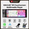 Junsun Autoradio Universale 1 Din da 6,86 Pollici, Lettore MP5 con Carplay Wireless, Android Auto, Airplay, Mirror Link, Stereo Multimediale, Video, Bluetooth, SWC, FM, MIC, AUX, USB Type-C, IPS con