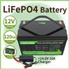 VariCore Batteria al litio ferro fosfato LiFePO4 da 12V 120Ah + caricabatterie da 14.6V 10A, batteria con BMS integrato, batteria di grande capacità a lunga durata, vendita all'ingrosso esente da dazi UE