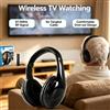 NONE WETECH WH201 Cuffie Wireless Over-Ear 5 in 1 con Trasmettitore RF 87.5MHz, Cuffie Stereo Dual Use Cablate e Wireless con Base Trasmettitore per TV, PC, Anziani che Guardano la TV