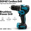 MARKTITA Trapano Avvitatore a Percussione Elettrico Brushless da 700 N.M, Senza Fili, per Lavorazione Legno e Suolo, Compatibile con Batteria Makita