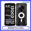 DOOGEE Fire 5 Ultra Telefono Robusto 36GB 128GB Batteria da 13000mAh Helio G81 Display HD+ da 6.6'' Fotocamera da 48MP NFC Doppia Luce da Campeggio Smartphone Android 16
