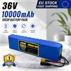 RYOBI Batteria 10S3P 36V 10Ah 18650 agli ioni di litio ricaricabile da 10000mAh per monopattino, e-bike, bicicletta elettrica 1000W con BMS intelligente, protezione di sicurezza, batteria di ricambio ad