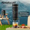 NONE Macchina da Caffè Espresso Portatile Wireless con Schermo Digitale e Controllo Temperatura, Ricaricabile, Mini Macchina per Caffè a Capsule Compatibile con Diverse Capsule e Caffè in Polvere, Ideale