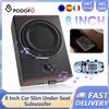 Podofo 1 Set Subwoofer Auto Ultra Sottile da 8 Pollici 600W, Subwoofer Attivo da Posizionare Sotto il Sedile, Audio Bass Compatto per Auto, Amplificatore Stereo per Auto