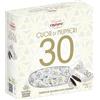Generico Cuor di Numeri 30 Confetti a Forma di Cuore di Cioccolato Extrafondente, Confetti Bianchi, Compleanno 30 Anni, Bomboniere, Confettata e Party per crispo 250g