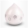 Urn Store Urna per cani grande 2,1 litri zampe bianche argentate lucide - adatte per la cenere di cremazione di animali - Cane o gatto