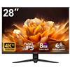 Gawfolk Monitor da gioco 28,5 pollici 4 K 60 Hz, schermo IPS PC con