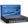 Vimin Switch PoE+ a 8 porte 2,5 G | 2 x 10 G uplink RJ45 | capacità di