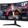 KOORUI 24E6CA Curvo Gaming Monitor da 24 Pollici, FHD 1080P 180Hz 1ms PC