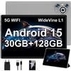 Dghrti Tablet Android 15, Schermo IPS HD 10 Pollici, 30 GB RAM e 128 GB +