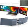Smiseacow Monitor portatile per laptop,Ultra-sottile e Ultra-leggero da 14"FHD