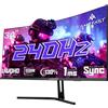 Amzfast Monitor Gaming Curvo 34 Pollici - UWQHD 3440x1440 (21:9), 240 Hz,