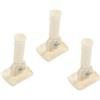 KONTONTY Set 3 Pezzi Supporti Regolabili per Palo Bandiera in Plastica Bianca, Base Robusta e Resistente alle Intemperie per Esterno Giardino Muro