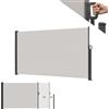 MAYTIIMO Tenda da sole laterale allungabile, protezione solare per balcone, terrazza, giardino, opaca, tenda da sole, 160 x 300 cm, grigio