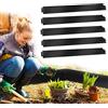 Randaco Bordo per prato in metallo zincato, flessibile, 5 m, 10 m, 15 m, 20 m, 30 m, 40 m, 50 m, 100 x 18 cm, per aiuole da giardino, colore nero (lunghezza 5 m, altezza 18 cm)