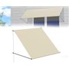 YRHome Tenda avvolgibile 150 x 145 cm, per balcone e terrazza, resistente alle intemperie con UV, con montaggio