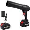 LithiCraft Soffiatore Turbo Senza Fili con 1 x 3000mAh Batteria, Soffiatore per Foglie Brushless 130.000 Giri/min, Mini Ventilatore a Getto Elettrico per Neve, Polvere, con Ugello Esteso