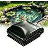 qodxcrfv Telo per Laghetto da Giardino,Telo per Laghetto Nero in PVC