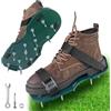 Elsrantor Arieggiatore Prato Scarpe Chiodate, Scarificatore per Prato, Aeratore per Prato, Scarpe per Arieggiare Il Prato con Cinturino con Fibbia in Metallo per Areazione Prato e Giardino (Verde)