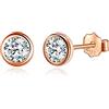 Candyfancy Piccoli orecchini in argento Sterling 925 con mini zirconi, 3/4/5 mm, 5mm