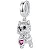JYRRONG Ciondolo a forma di cane, in argento Sterling 925, a forma di gatto, cavallo, bulldog, barboncino, Golden Retriever, per braccialetti Pandora