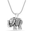 LeCalla Collana in argento sterling 925 con elefante per donna | Collana con ciondolo a forma di animale, regalo per gli amanti degli animali | Collana con ciondolo a forma di elefante portafortuna
