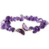 MARCBUSE Bracciale con Farfalla Regolabile in Pietre Cristallo per Donna con Gemme Irregolari Energetiche, Design Unico, Gioielli per San Valentino e Anniversari, Misura unica