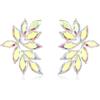 Clearine - Orecchini a lobo con zirconia per matrimonio e ballo di fine anno, orecchini a marquise per damigelle e donne, tonalità chiara e argento, Zirconia cubica