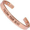 Touchstone Braccialetti magnetici in rame con incisione ispiratori per ragazze adolescenti/donne - Gioielli personalizzati regalo per migliore amica/mamma/figlia/sorella - Braccialetto regolabile in