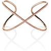 namana Bracciale Rigido Namana a Croce per Donna. Grande Bracciale Color Argento, Oro o Oro Rosa per Donna con Zirconi. Bracciale Rigido con Confezione Regalo