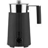 Alessi Plissé MDL13 B - Cappuccinatore Multifunzione ad Induzione, in Resina Termoplastica con Bricco in Acciaio Inossidabile, Spina Europea, 600 W, 35 cl, Nero