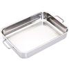 Master Class MasterClass Teglia profonda in acciaio inox con manici pieghevoli e design compatibile con il piano cottura, 37 x 27 x 6,5 cm