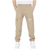 CAMLAKEE Bambini Impermeabile Guscio Morbido Trekking Outdoor Pantaloni Tipo Jogging Tipo Cargo