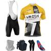XRLQZH Abbigliamento ciclismo uomo salopette completo Ciclismo Uomo Maglia Maniche Corte Squadra Professionale manica corta abbigliamento bici pantaloncini con bretelle set gel pad