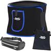 InnoTi Fascia Addominale Dimagrante Uomo e Donna in Neoprene - Cintura Dimagrante per Palestra, Fitness e Sport - Cintura Snellente Pancia ed Effetto Sauna - Fascia Lombare per Sudare (M Blu)