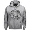 Harley-Davidson Men's Hooded Sweatshirt, Willie G Skull, Gray Hoodie 30296654