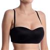 LORMAR Reggiseno Fascia Senza Ferretto Feel 1434 Microfibra Effetto Seta, Coppe Supersoft Invisibili, Spalline Staccabili - Nero, 3B