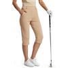 FitsT4 Sports Pantaloni da golf Capris da donna, 45,7 cm, eleganti, casual, elasticizzati, con tasche