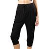 InfiniZer Pantaloni da jogging da donna a 3/4, stile harem, con coulisse regolabile, gamba larga, a vita alta, per il tempo libero