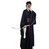 Generic Costume da donna tradizionale cinese antica dinastia Han Hanfu con cintura per feste di Halloween abito lungo, Nero , M