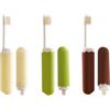 XIJEQOW 3 Pezzi Spazzolino da Viaggio Pieghevole, Spazzolino Portatile con Design a Gelato per Adulti e Bambini, Mini Spazzolino da Denti Compatto per Campeggio, Ufficio e Vacanze, 3 Colori Assortiti