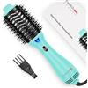 PARWIN PRO BEAUTY One-Step, spazzola ad aria calda, Parwin Pro Beauty, spazzola ovale per asciugacapelli, 4 in 1, spazzola ad aria calda con tecnologia agli ioni, asciugatura, levigatura e volume, 1000 Watt (verde)