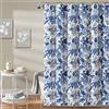 Lush Decor - Tenda da doccia Sydney, 183 x 183 cm, colore: Blu navy e bianco