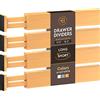 Bambüsi Divisori per cassetti in bambù, regolabili per cassetti standard di dimensioni da 31 cm a 43,9 cm, separatore espandibile per cassetti da cucina, per utensili, cassettiere, vestiti, camera da