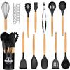 Elalove Set Cucina 12 Pezzi Utensili Cucina Silicone con Ganci S e Portaoggetti Staffa per Appendere Resistente al Calore Lavastoviglie