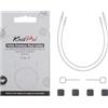 KnitPro Piccoli cavi fissi trasparenti in acciaio inossidabile (confezione da 2) - Cavo da 13 cm (5) per aghi da 5 cm (2) e 7,5 cm (3)