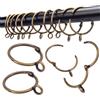 TXZWJZ Anelli per tende apribili con occhiello, 24 anelli per tende, anelli per tende con diametro interno 38 mm, bronzo TXZWJZ