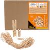 Idena Mollette decorative Idena da 7,3 cm, 3,5 cm, 2,5 cm, in legno, 3 x 40 pezzi