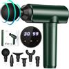 Lefity Pistola Massaggio Muscolare, Lefity 30 Livelli Regolabili e 6 Testine | Massaggiatore Professionale con Display LCD, per Alleviare Il Dolore Muscolare, Verde Scuro